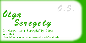 olga seregely business card